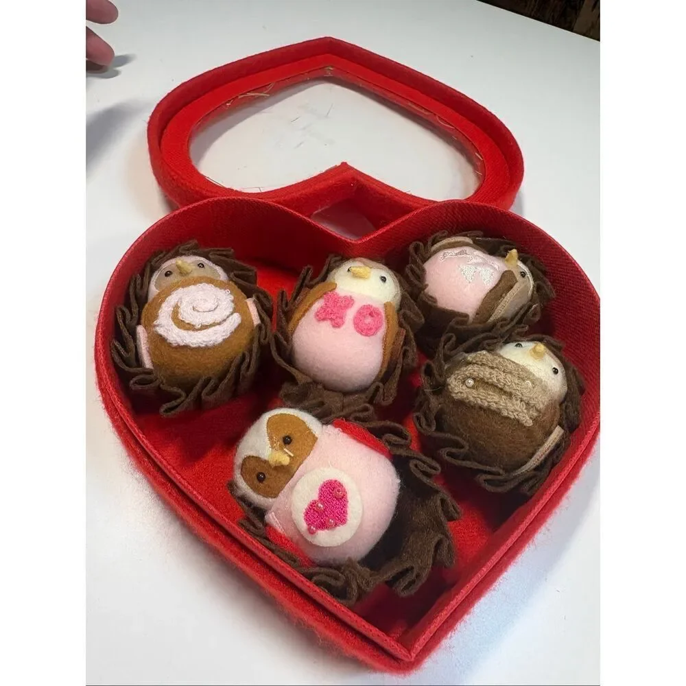 Target Felt Valentine Birds Heart Box Set of 5 Love Birds Valentine Decor